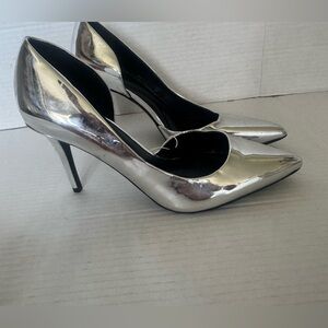 Jessica Simpson Womens Heels Silver Metallic Shoes Size 9.5